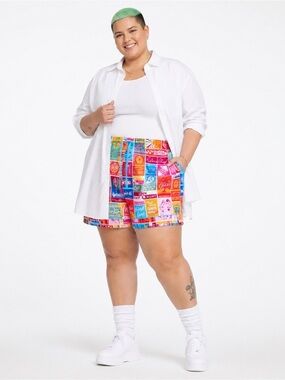 Target Pride Vibrant Rainbow Satin Pride Shorts Lightweight & Festive Sz XXL